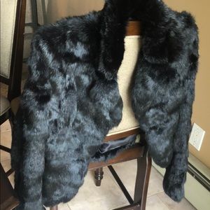 Rabbit fur Guess coat